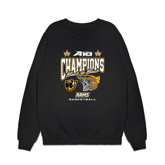 VCU - NCAA Men's Basketball : - A10 Champions Roster Premium Crewneck Sweatshirt-0