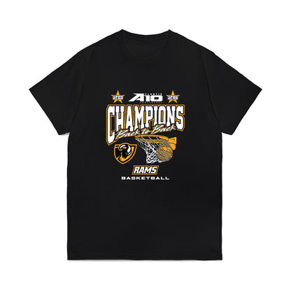 VCU - NCAA Men's Basketball : - A10 Champions Roster Comfort Colors T-Shirt-0