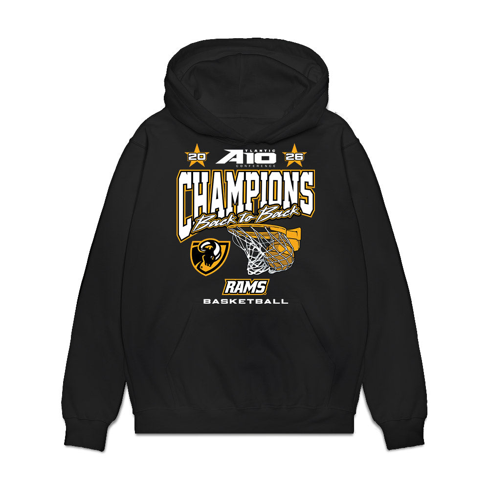 VCU - NCAA Men's Basketball : - A10 Champions Roster Premium Hooded Sweatshirt-0