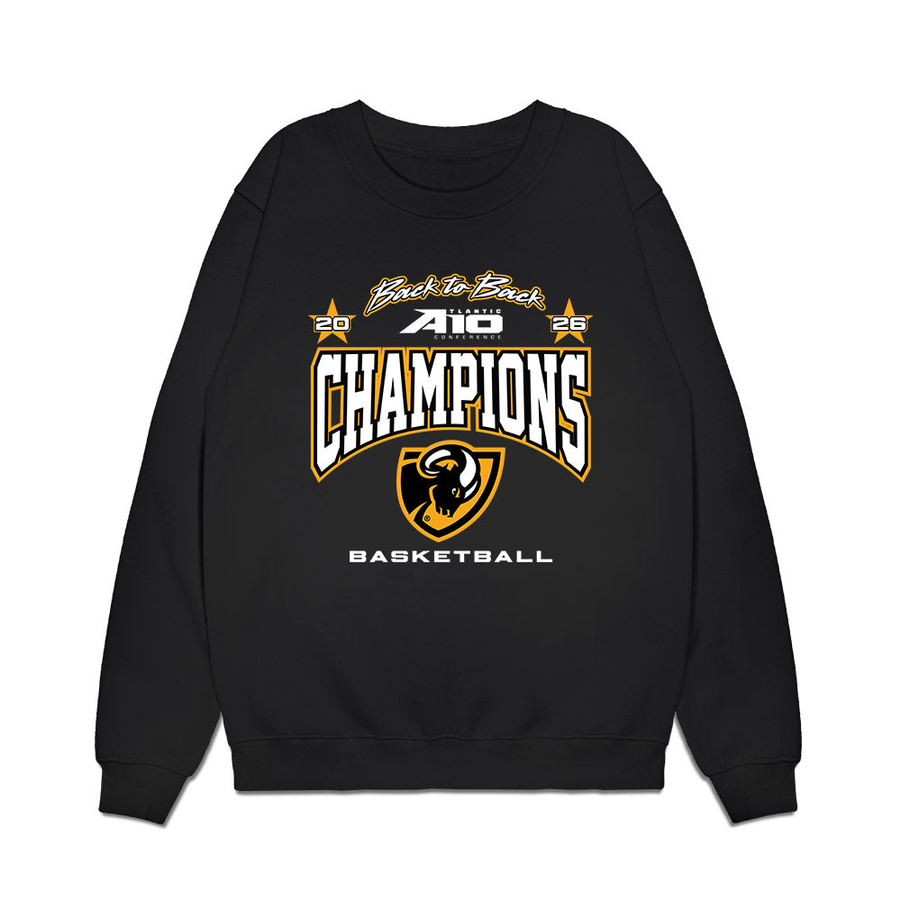VCU - NCAA Men's Basketball : - A10 Champions Premium Crewneck Sweatshirt-0