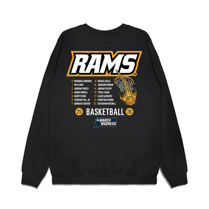 VCU - NCAA Men's Basketball : Lazar Djokovic - NCAA® March Madness® 2026 Roster Premium Crewneck Sweatshirt-1