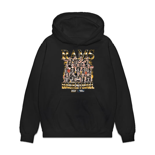 VCU - NCAA Men's Basketball : - NCAA® March Madness® 2026 Team Collage Premium Hooded Sweatshirt-0