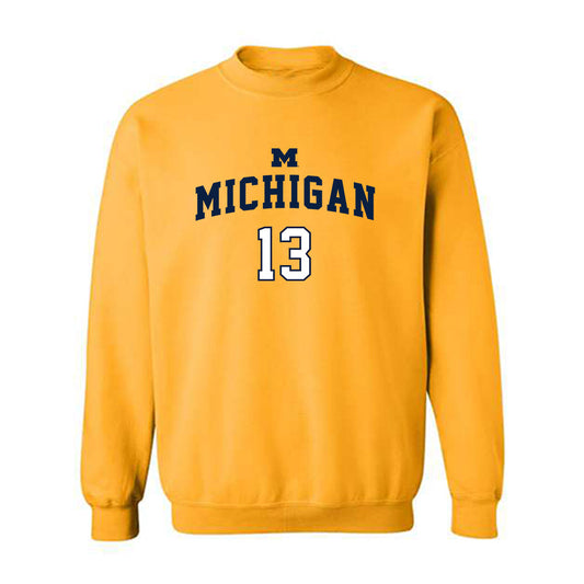 Michigan - NCAA Men's Basketball : Harrison Hochberg - Classic Shersey Crewneck Sweatshirt-0