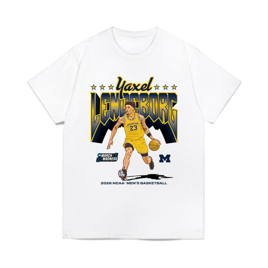 Michigan - NCAA Men's Basketball : Yaxel Lendeborg - Collage Comfort Colors T-Shirt-0