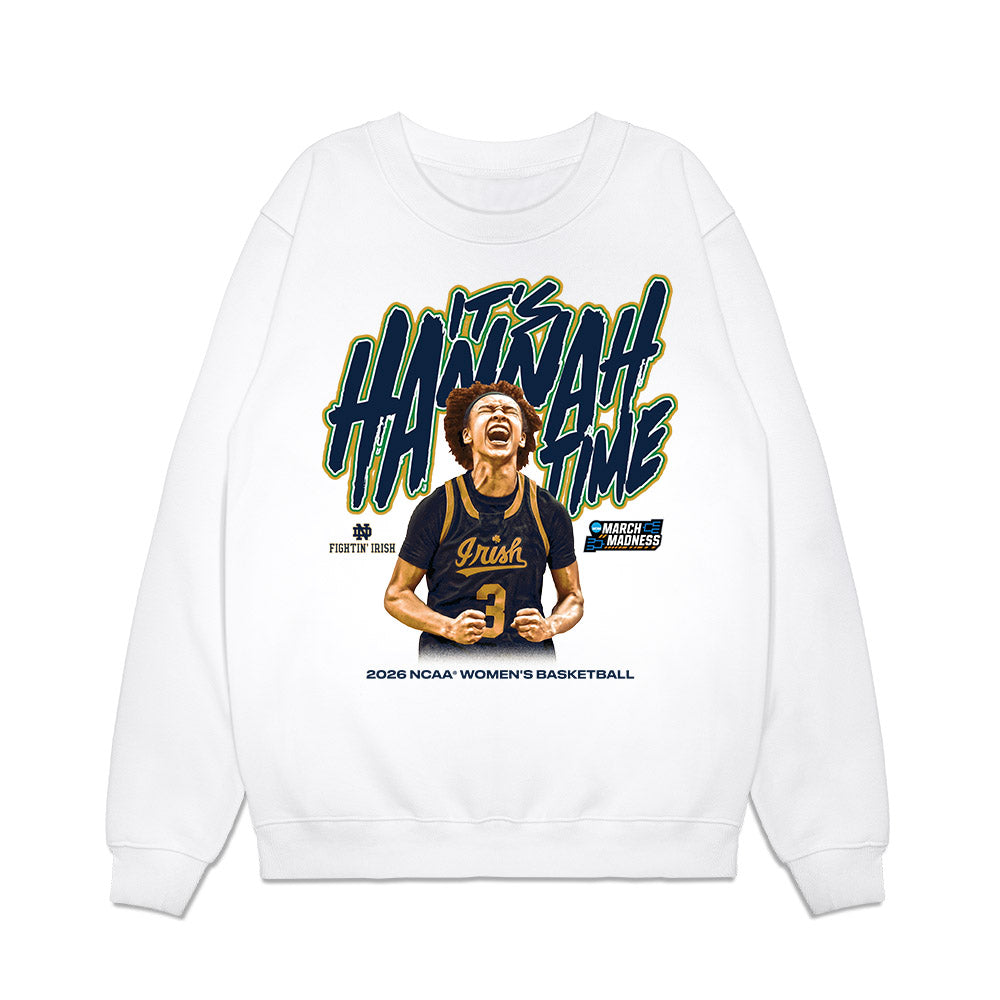 Notre Dame - NCAA Women's Basketball : Hannah Hidalgo - Graphic Premium Crewneck Sweatshirt-0