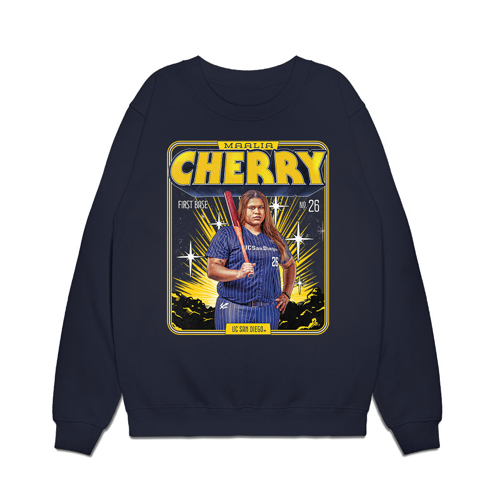UCSD - NCAA Softball : Maalia Cherry - Collage Premium Crewneck Sweatshirt-0