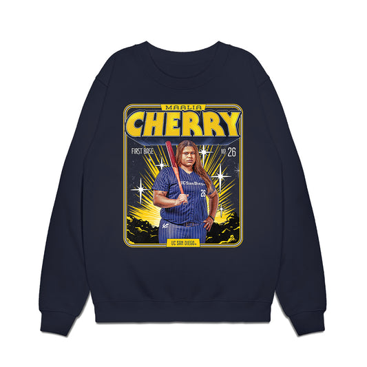 UCSD - NCAA Softball : Maalia Cherry - Collage Premium Crewneck Sweatshirt-0