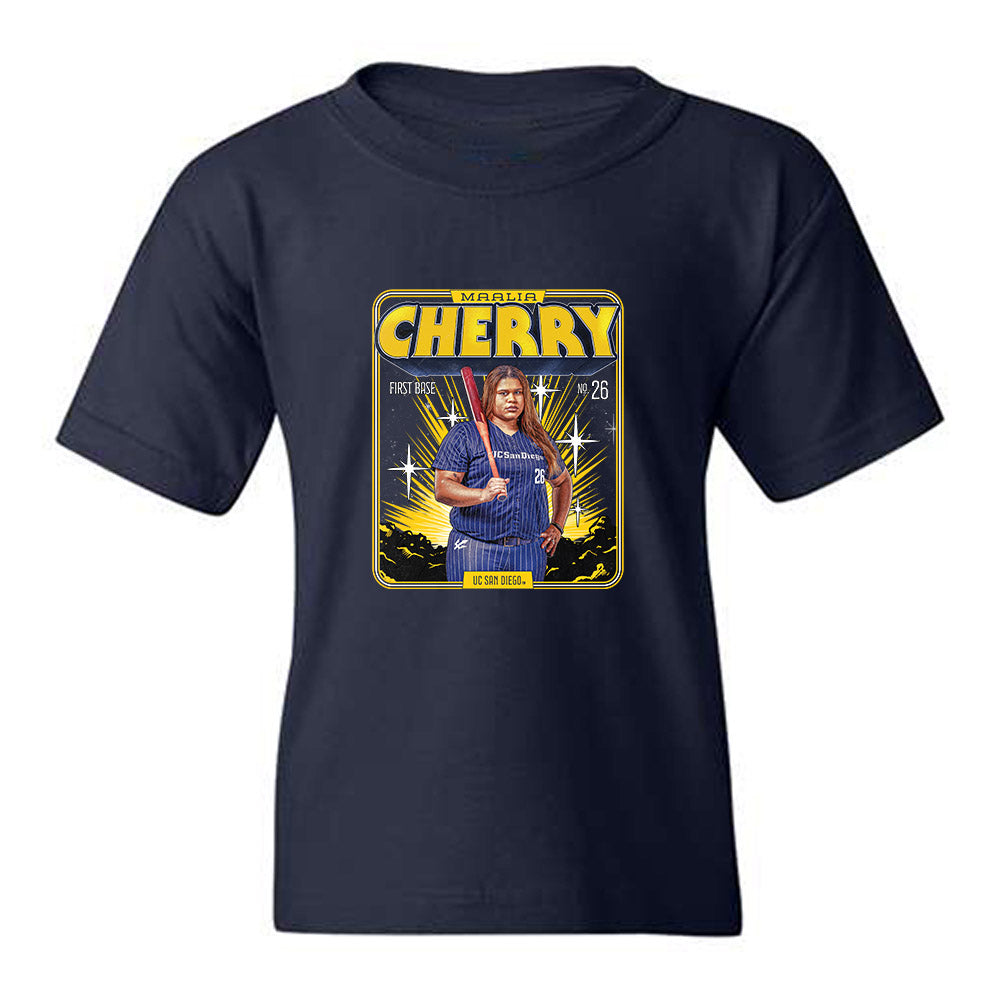 UCSD - NCAA Softball : Maalia Cherry - Collage Youth T-Shirt-0
