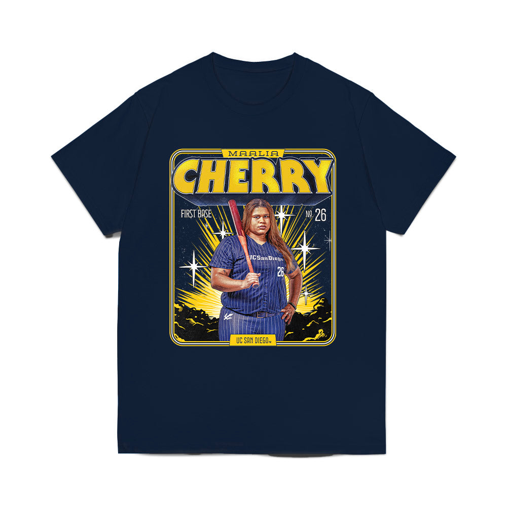 UCSD - NCAA Softball : Maalia Cherry - Collage Comfort Colors T-Shirt-0