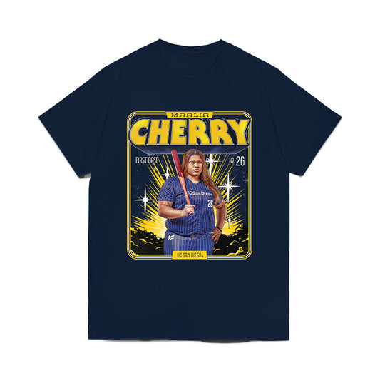 UCSD - NCAA Softball : Maalia Cherry - Collage Comfort Colors T-Shirt-0