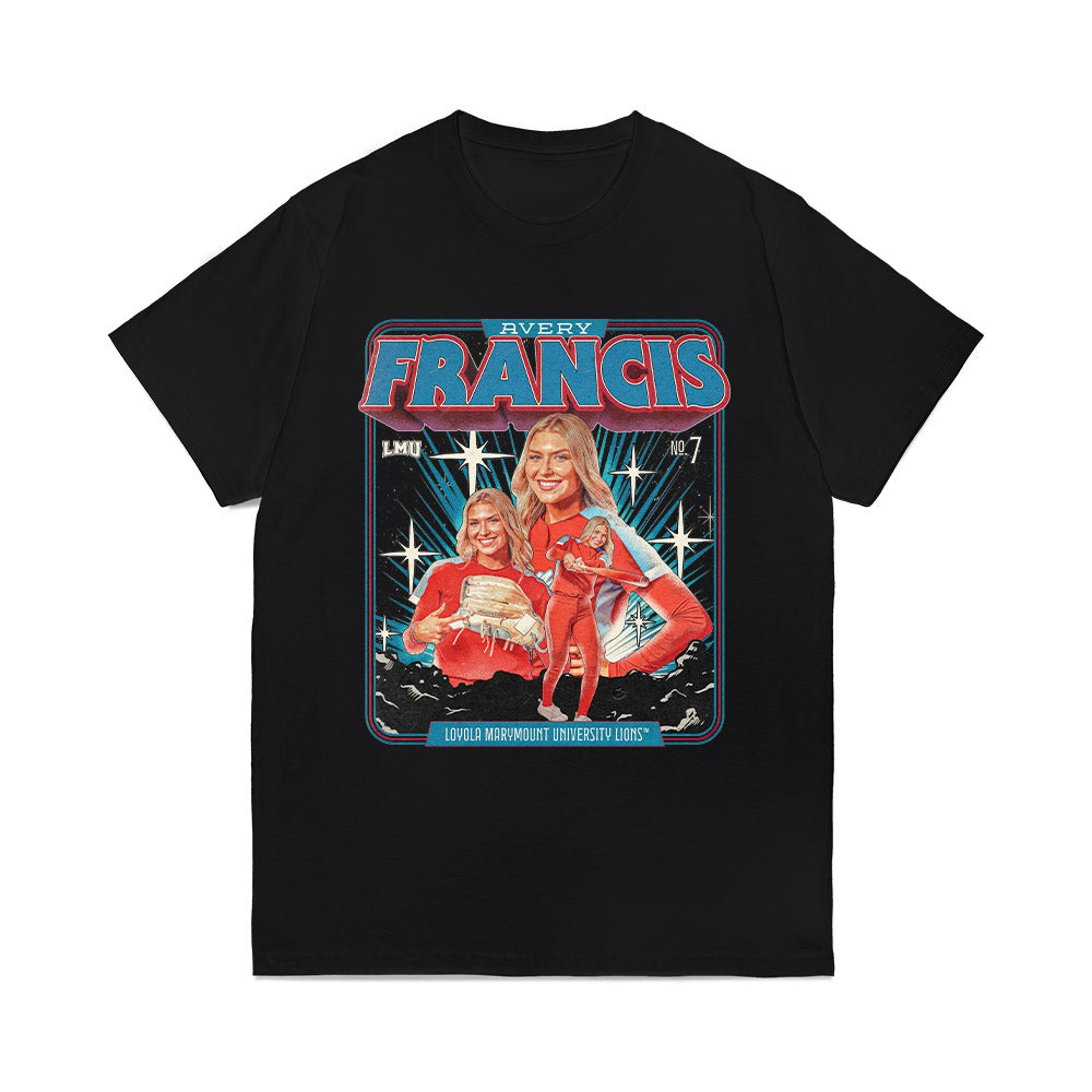 LMU - NCAA Softball : Avery Francis - Collage Comfort Colors T-Shirt-0