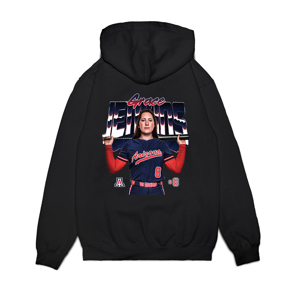 Arizona - NCAA Softball : Grace Jenkins - Collage Premium Hooded Sweatshirt-1