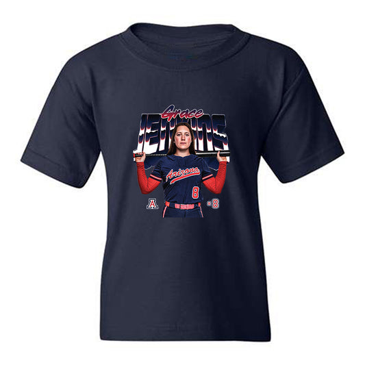 Arizona - NCAA Softball : Grace Jenkins - Collage Youth T-Shirt-0