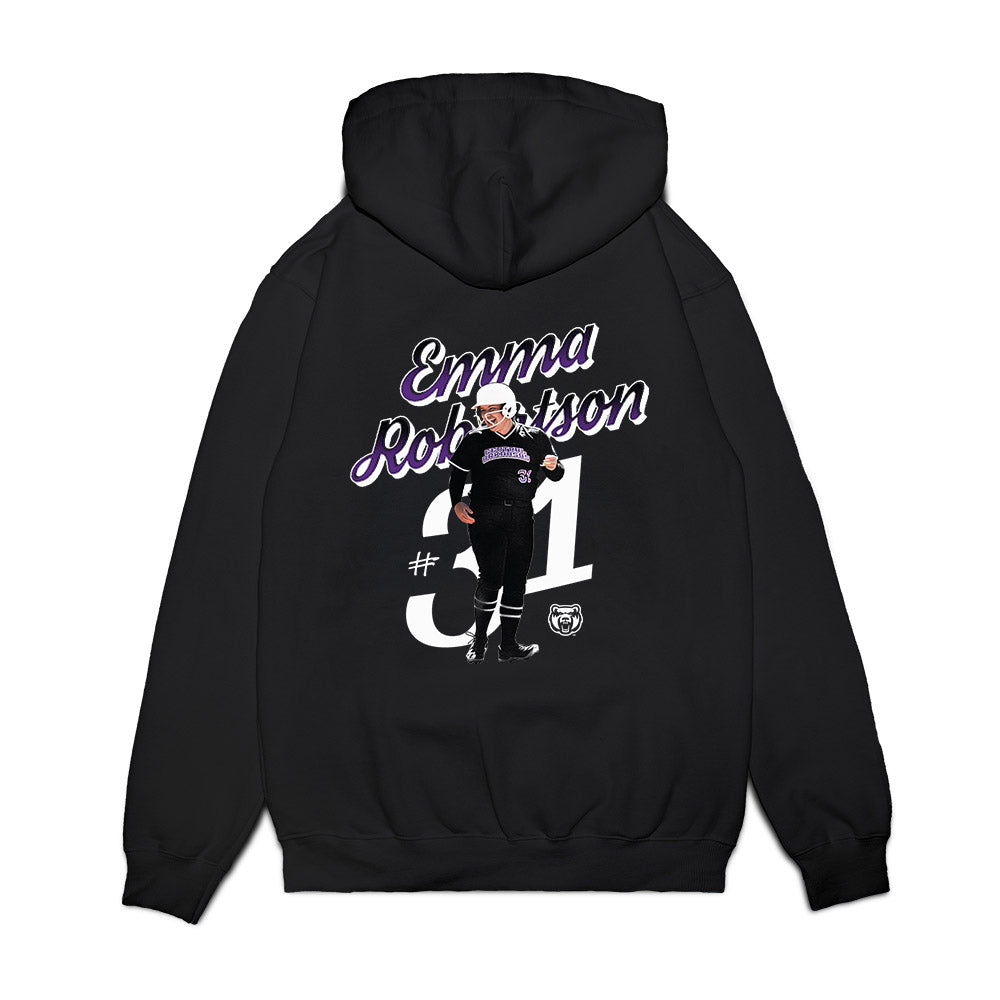 Central Arkansas - NCAA Softball : Emma Robertson - Collage Premium Hooded Sweatshirt-1