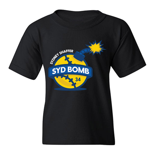 Delaware - NCAA Softball : Sydney Shaffer - Syd Bomb Youth T-Shirt-0