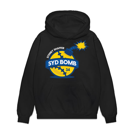 Delaware - NCAA Softball : Sydney Shaffer - Syd Bomb Premium Hooded Sweatshirt-0