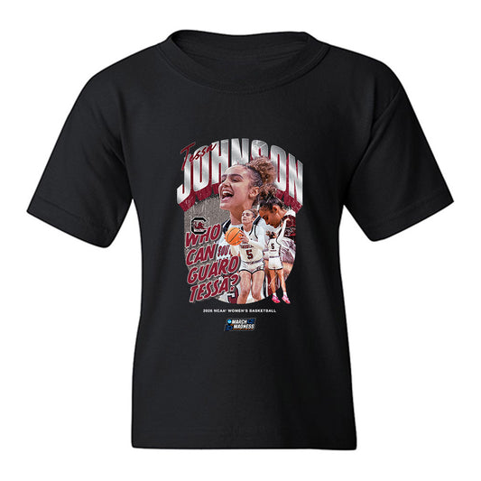 South Carolina - NCAA Women's Basketball : Tessa Johnson - NCAA® March Madness® 2026 Collage Youth T-Shirt-0