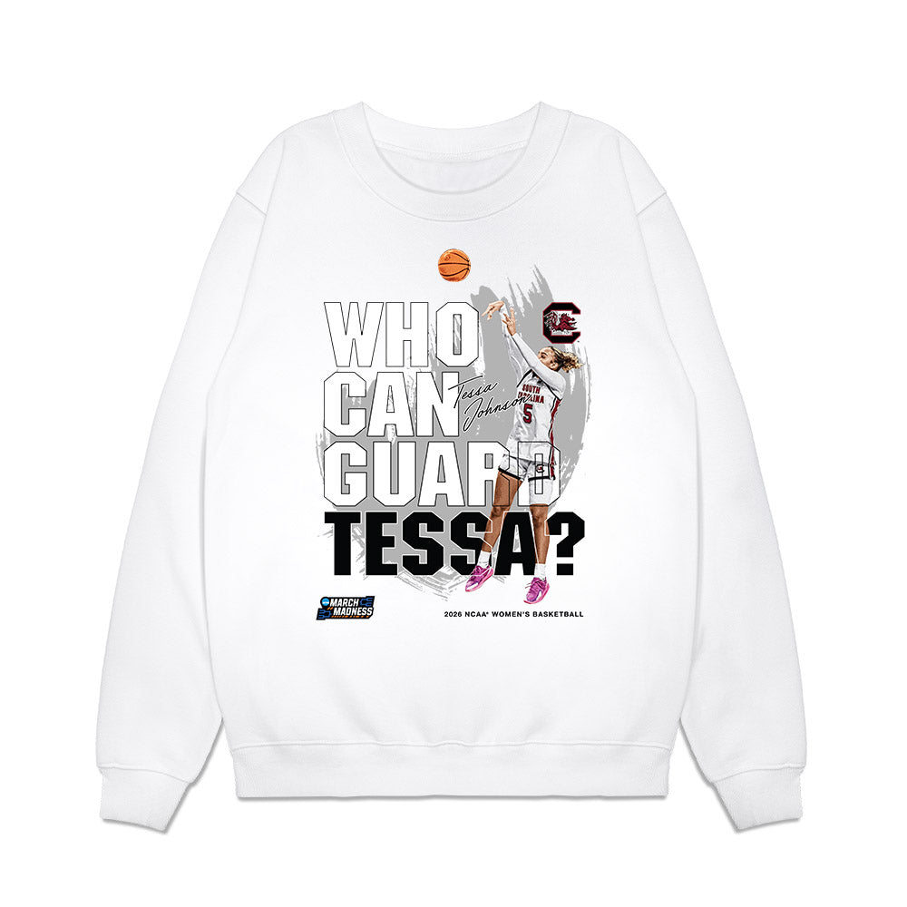 South Carolina - NCAA Women's Basketball : Tessa Johnson - Who Can Guard Tessa Premium Crewneck Sweatshirt-0