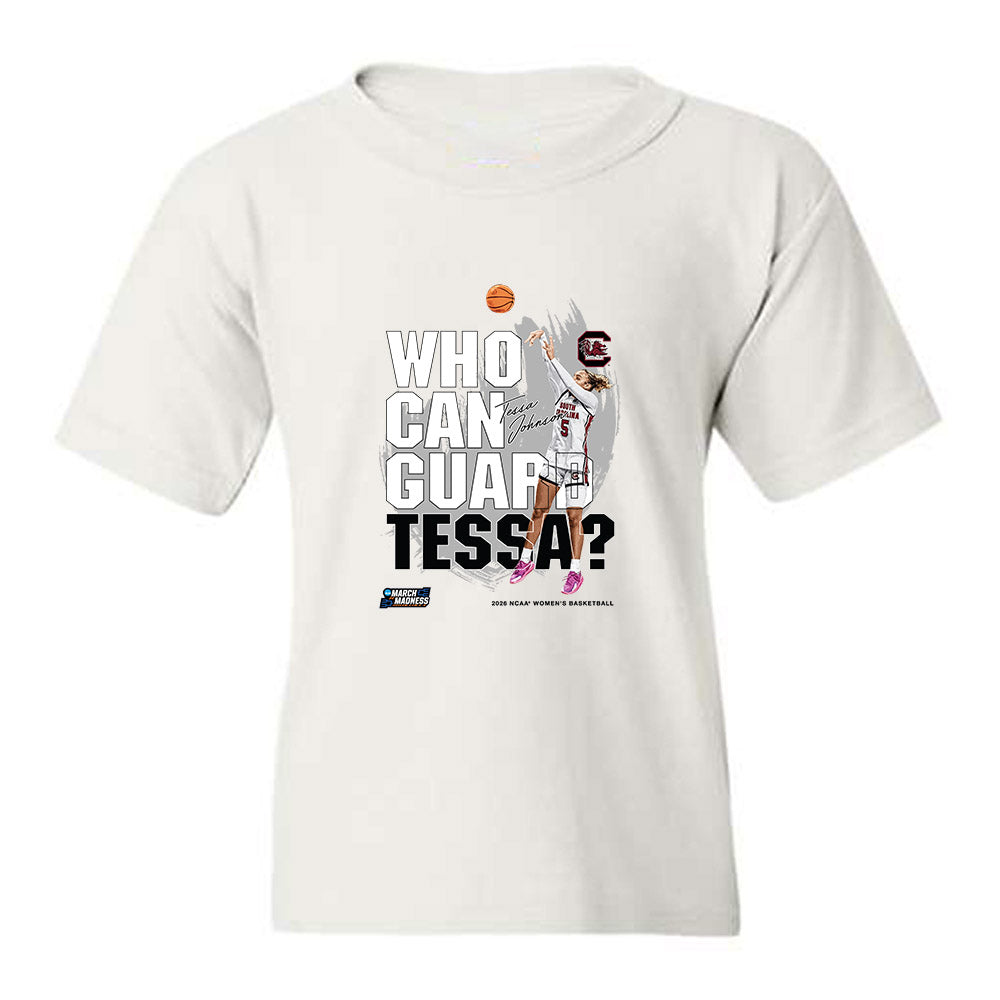 South Carolina - NCAA Women's Basketball : Tessa Johnson - NCAA® March Madness® 2026 Graphic Tee Youth T-Shirt-0
