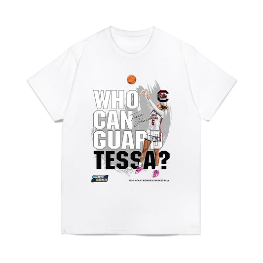 South Carolina - NCAA Women's Basketball : Tessa Johnson - Who Can Guard Tessa Comfort Colors T-Shirt-0