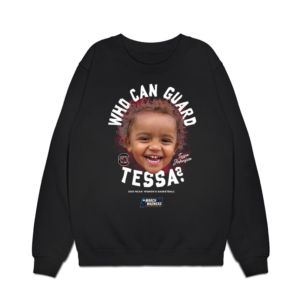 South Carolina - NCAA Women's Basketball : Tessa Johnson - NCAA® March Madness® 2026 Graphic Tee Premium Crewneck Sweatshirt-0