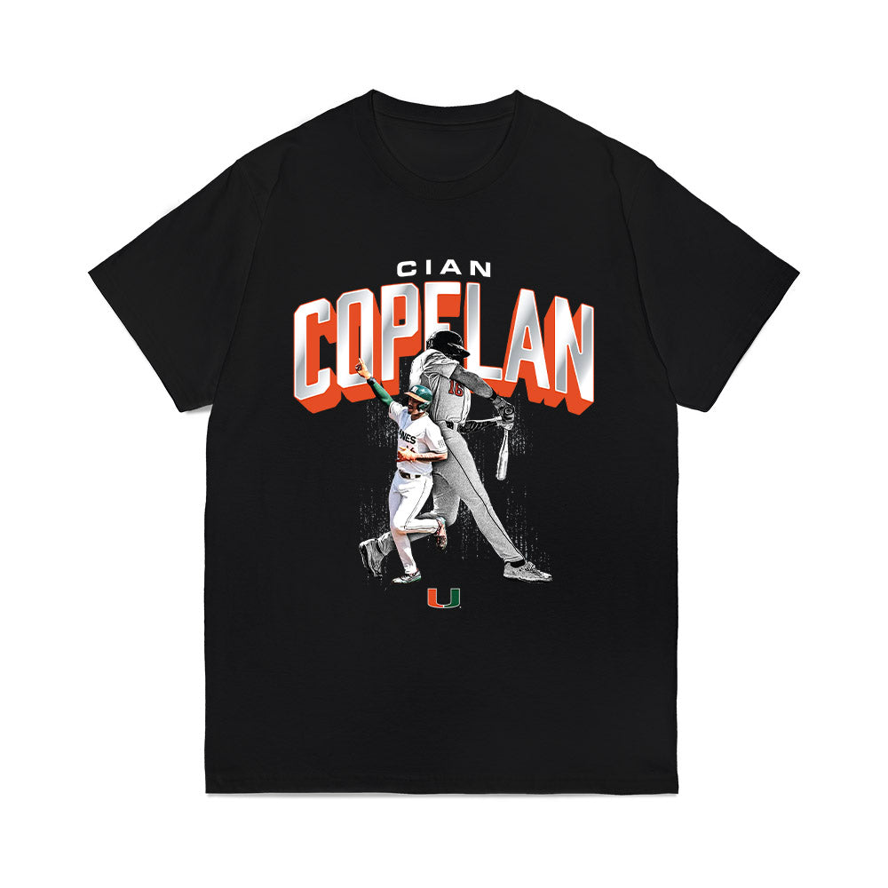 Miami - NCAA Baseball : Cian Copeland - Collage Comfort Colors T-Shirt-0