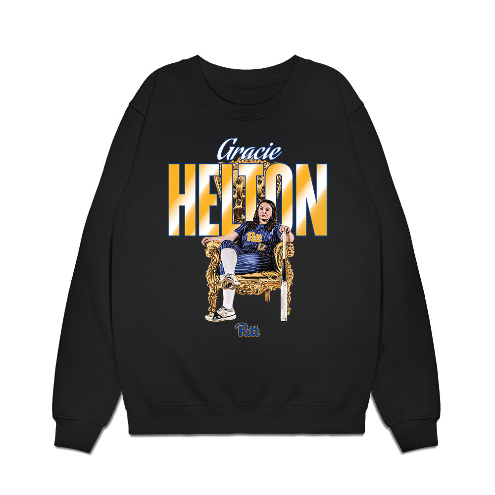 Pittsburgh - NCAA Softball : Gracie Helton - Collage Premium Crewneck Sweatshirt-0