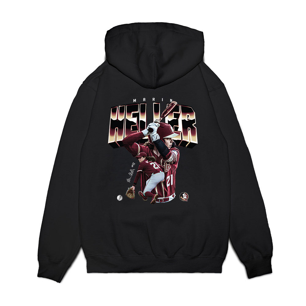 FSU - NCAA Softball : Marin Heller - Collage Premium Hooded Sweatshirt-1