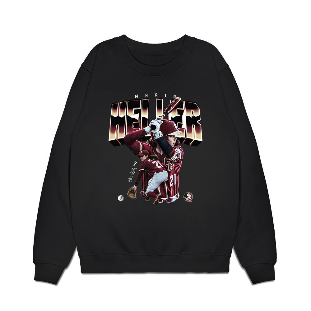 FSU - NCAA Softball : Marin Heller - Collage Premium Crewneck Sweatshirt-0