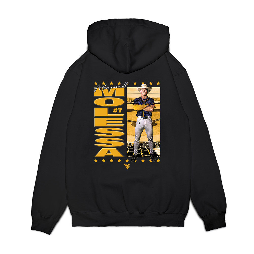 West Virginia - NCAA Baseball : Maxwell Molessa - Collage Premium Hooded Sweatshirt-1