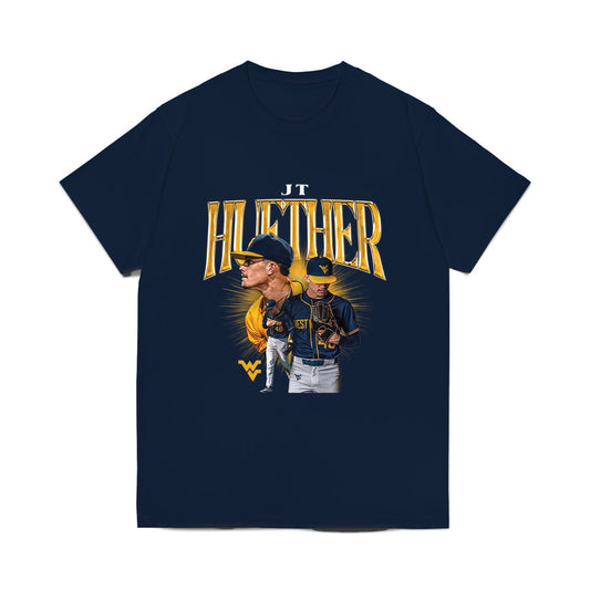 West Virginia - NCAA Baseball : JT Huether - Collage Comfort Colors T-Shirt-0
