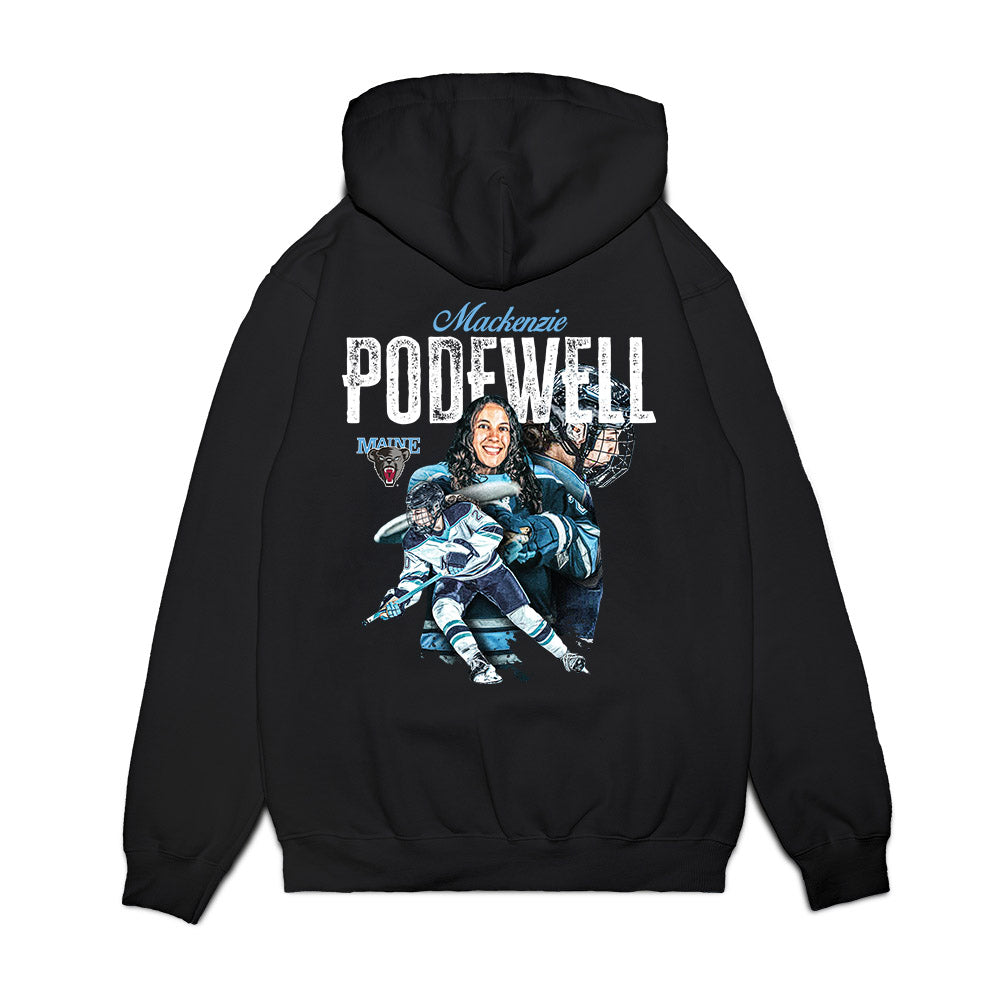 Maine - NCAA Women's Ice Hockey : Mackenzie Podewell - Collage Premium Hooded Sweatshirt-1