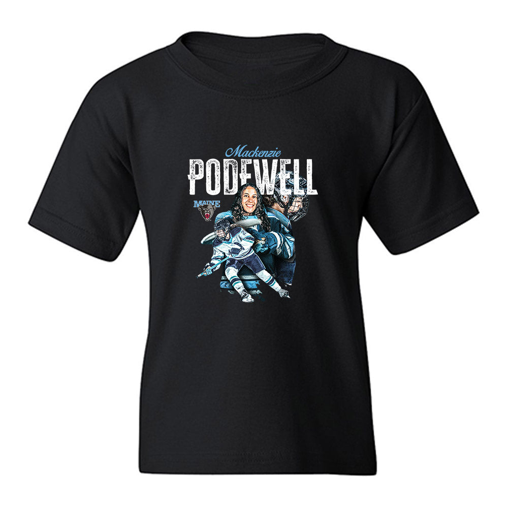 Maine - NCAA Women's Ice Hockey : Mackenzie Podewell - Collage Youth T-Shirt-0