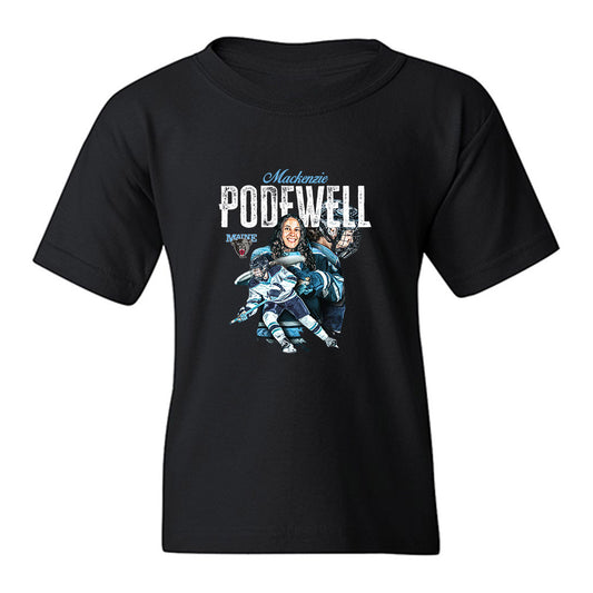 Maine - NCAA Women's Ice Hockey : Mackenzie Podewell - Collage Youth T-Shirt-0