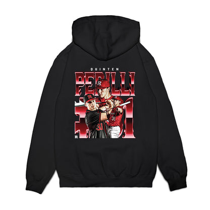Rutgers - NCAA Baseball : Quinten Perilli - Collage Premium Hooded Sweatshirt-1