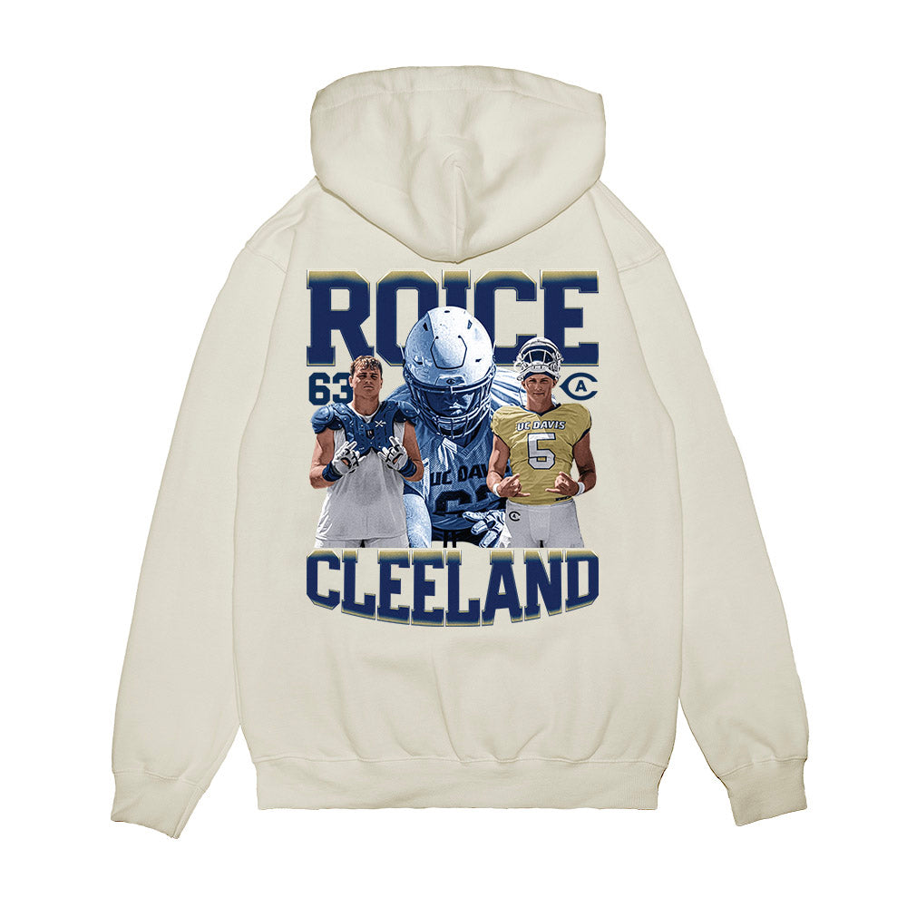 UC Davis - NCAA Football : Roice Cleeland - Collage Premium Hooded Sweatshirt-1