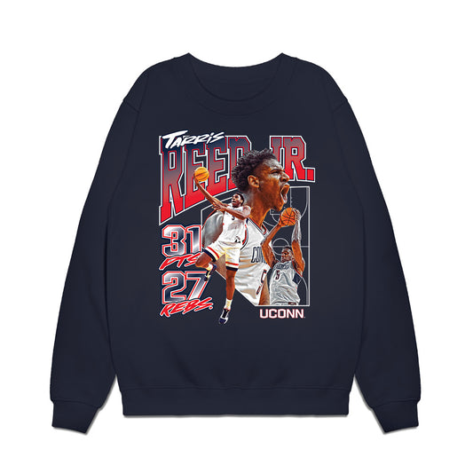 UConn - NCAA Men's Basketball : Tarris Reed Jr - Collage Premium Crewneck Sweatshirt-0