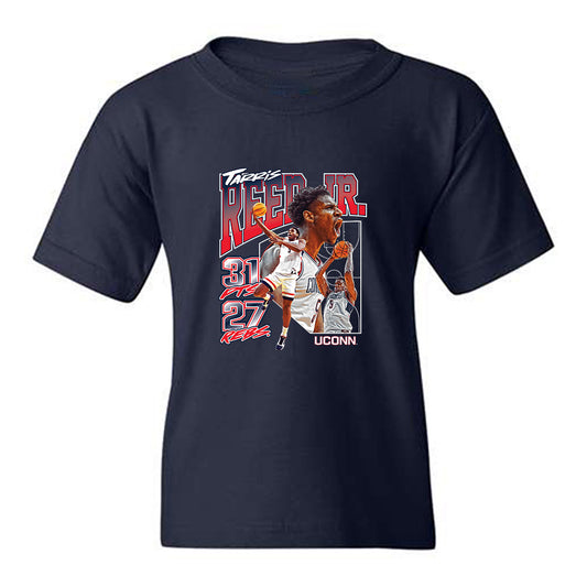 UConn - NCAA Men's Basketball : Tarris Reed Jr - Collage Youth T-Shirt-0