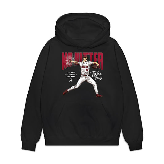 Alabama - NCAA Baseball : Tyler Fay - No Hitter Premium Hooded Sweatshirt-0
