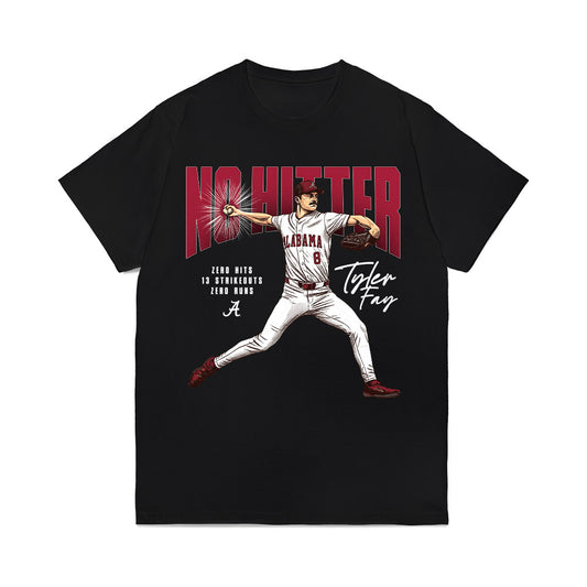 Alabama - NCAA Baseball : Tyler Fay - No Hitter Comfort Colors T-Shirt-0