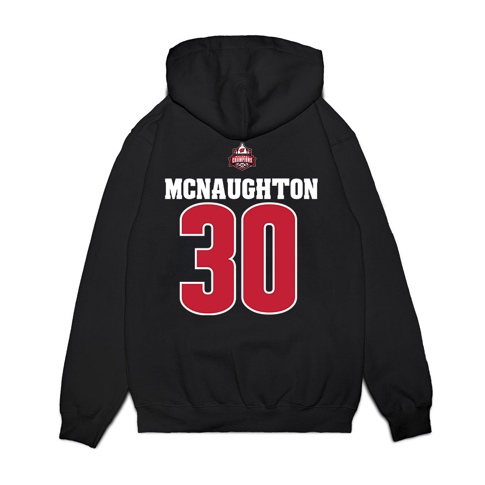 Wisconsin - NCAA Women's Ice Hockey : Ava McNaughton - 2026 National Champions Premium Hooded Sweatshirt-1