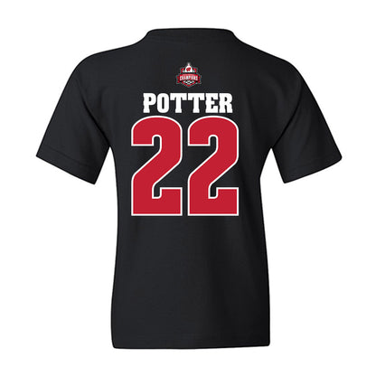 Wisconsin - NCAA Women's Ice Hockey : Laney Potter - 2026 National Champions Youth T-Shirt-1