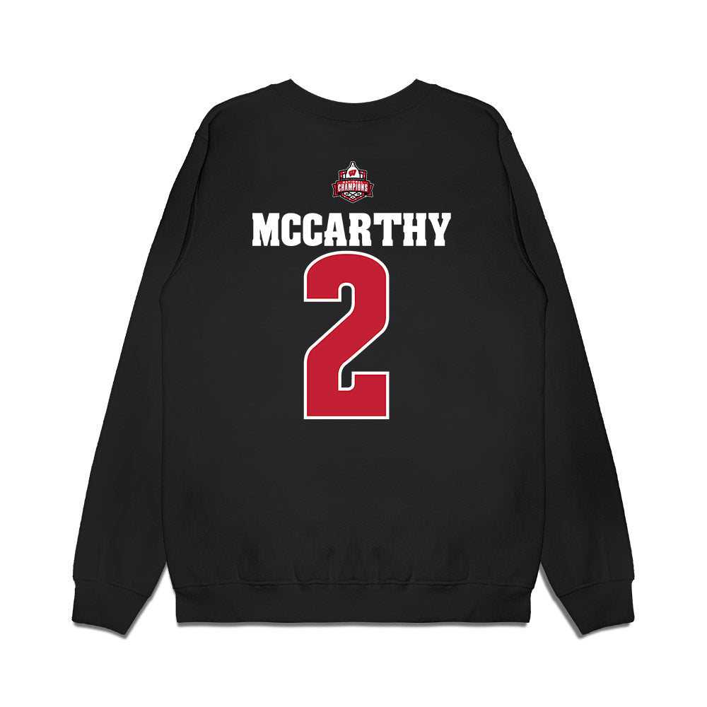 Wisconsin - NCAA Women's Ice Hockey : Finley McCarthy - 2026 National Champions Premium Crewneck Sweatshirt-1