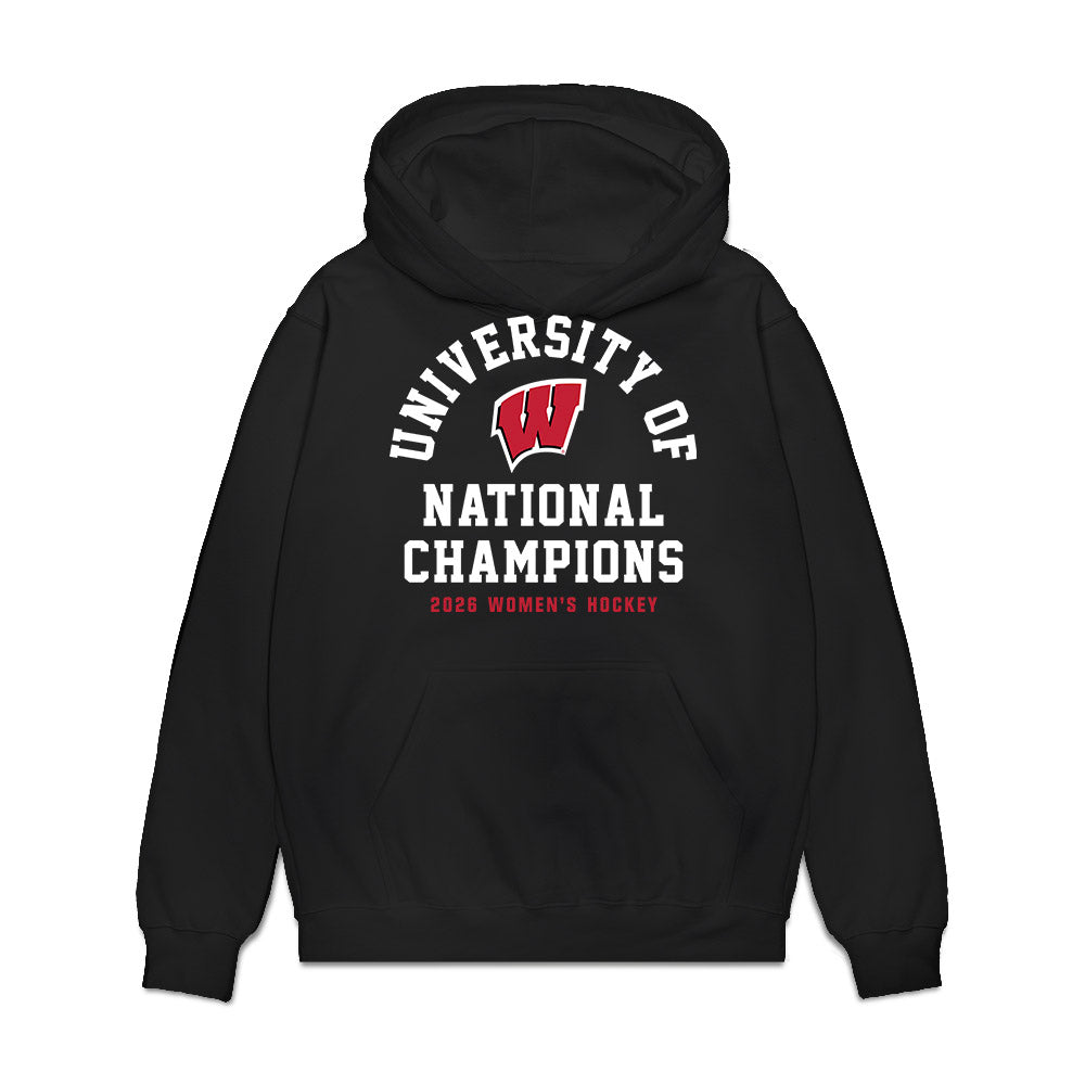 Wisconsin - NCAA Women's Ice Hockey : Kelly Gorbatenko - 2026 National Champions Premium Hooded Sweatshirt-0
