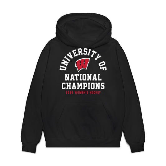 Wisconsin - NCAA Women's Ice Hockey : Kelly Gorbatenko - 2026 National Champions Premium Hooded Sweatshirt-0