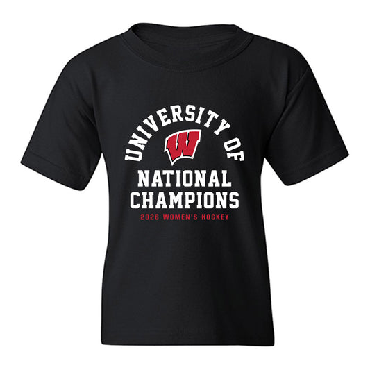 Wisconsin - NCAA Women's Ice Hockey : Laila Edwards - 2026 National Champions Youth T-Shirt-0