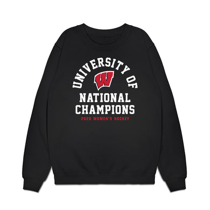 Wisconsin - NCAA Women's Ice Hockey : Finley McCarthy - 2026 National Champions Premium Crewneck Sweatshirt-0
