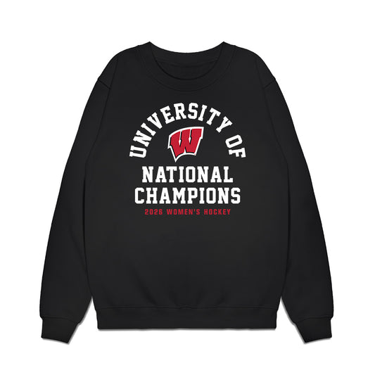 Wisconsin - NCAA Women's Ice Hockey : Claire Enright - 2026 National Champions Premium Crewneck Sweatshirt-0