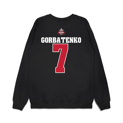 Wisconsin - NCAA Women's Ice Hockey : Kelly Gorbatenko - 2026 National Champions Premium Crewneck Sweatshirt-1