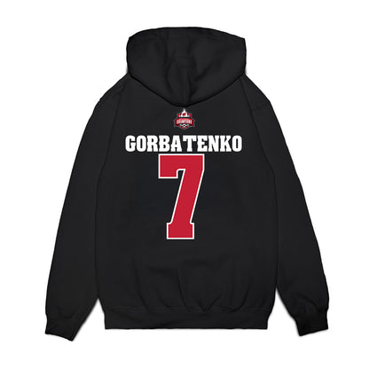 Wisconsin - NCAA Women's Ice Hockey : Kelly Gorbatenko - 2026 National Champions Premium Hooded Sweatshirt-1